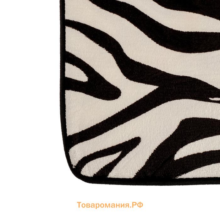 Коврики для ванной и туалета  «Зебра», 2 шт., 40×45 см, 50×80 см