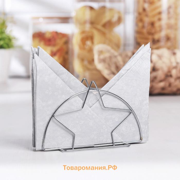 Салфетница  «Звезда, серебряная