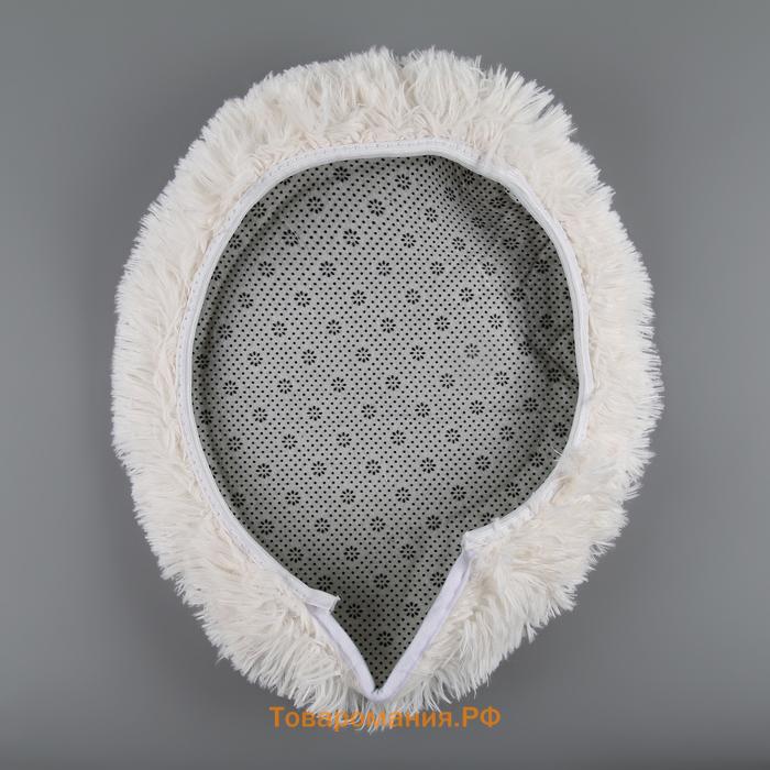 Коврики для ванной и туалета  «Плюшевый», 3 шт., 80×50 см, 40×50 см, 40×35 см, белые