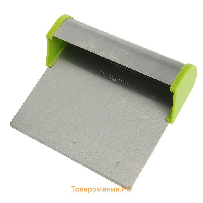 Шпатель кондитерский с размерной линейкой, 15.5×13 см, МИКС