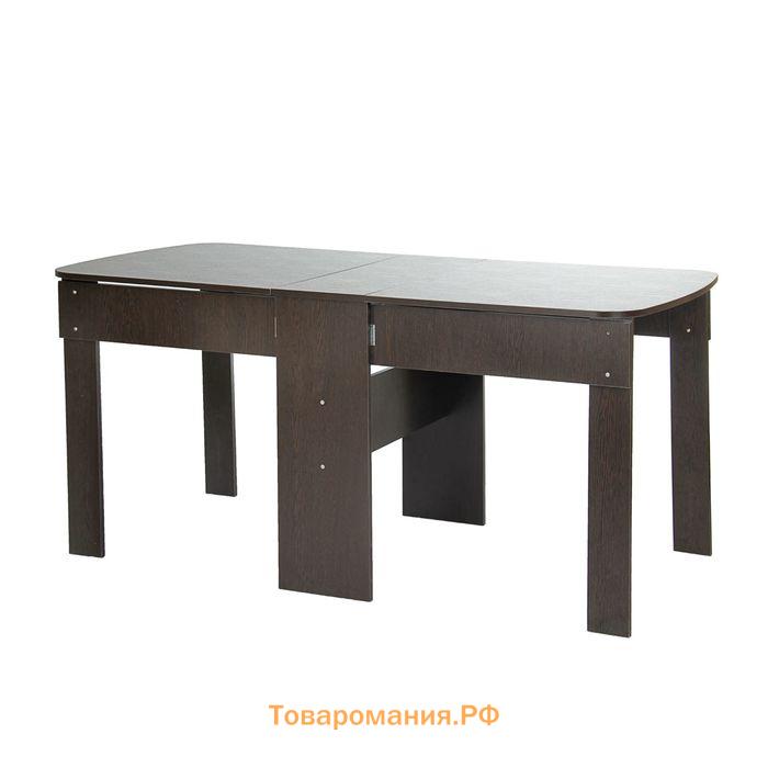 Стол-книжка, 1650×800×755 мм, цвет венге тёмный