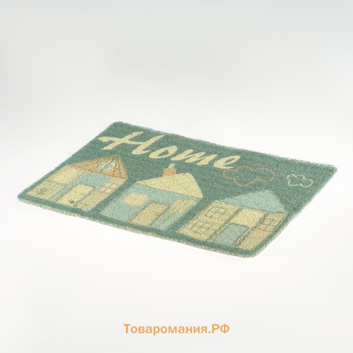 Коврик придверный  Home, грязезащитный, 37×58 см, МИКС