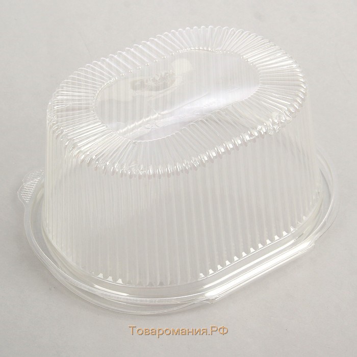 Контейнер пластиковый одноразовый с неразъёмной крышкой, 1 л, 17,5×14,9×7,9 см, цвет прозрачный