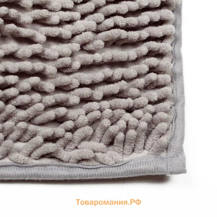 Коврик для дома  «Букли длинные», 50×80 см, серый
