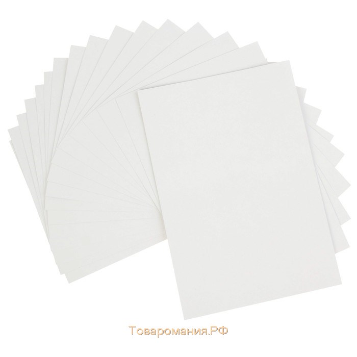 Картон белый А4, 16 листов "Зайка", односторонний, немелованный, 220 г/м2