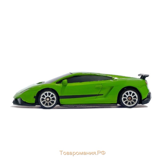 Машина металлическая LAMBORGHINI GALLARDO LP 570-4 SUPERLEGGERA, 1:64, цвет зелёный