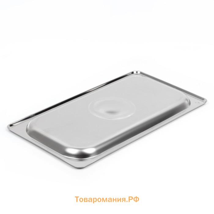 Крышка к гастроёмкости GN 1/3 Hanna Knövell, 32.5×17.6×1.5 см, толщина 0.6 мм, нержавеющая сталь
