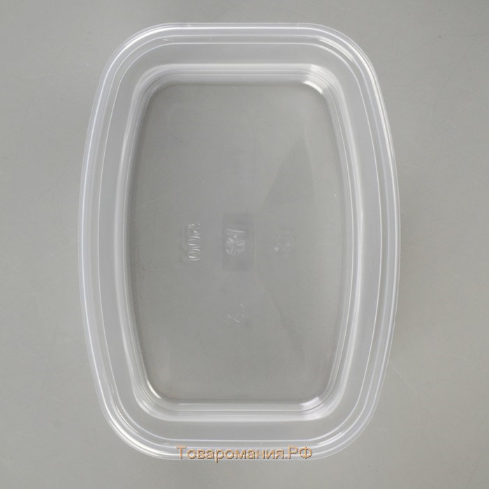 Контейнер пластиковый одноразовый «Юпласт», 500 мл, 13,8×10,2×5,9 см, средний, цвет прозрачный