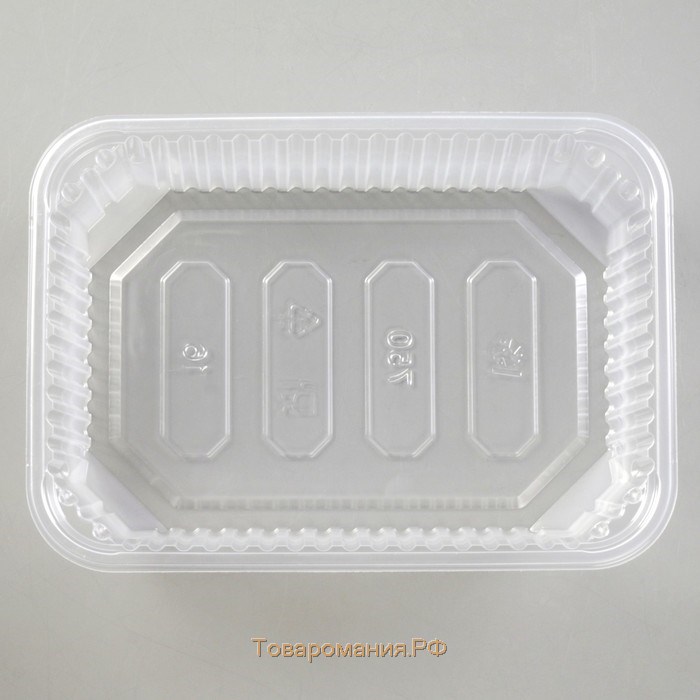 Контейнер пластиковый одноразовый «Юпласт», 750 мл, 18,6×13,2×4,8 см, цвет прозрачный