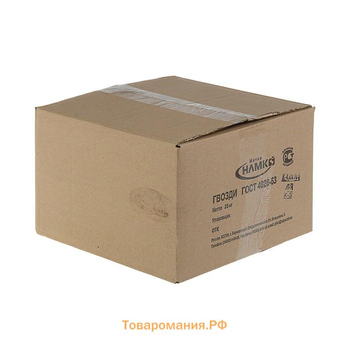 Гвозди ТУНДРА, строительные, ГОСТ 4028-63, без покрытия, 4×100 мм, 25 кг