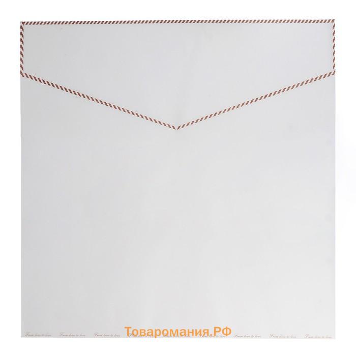 Плёнка матовая с рисунком «Романтическое послание», белая, 60×60 см