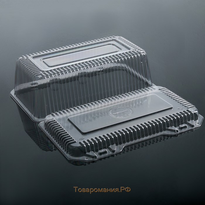 Контейнер пластиковый одноразовый с неразъёмной крышкой ПР-К-29, 500 мл, 24,8×15,2×9,2 см, цвет прозрачный