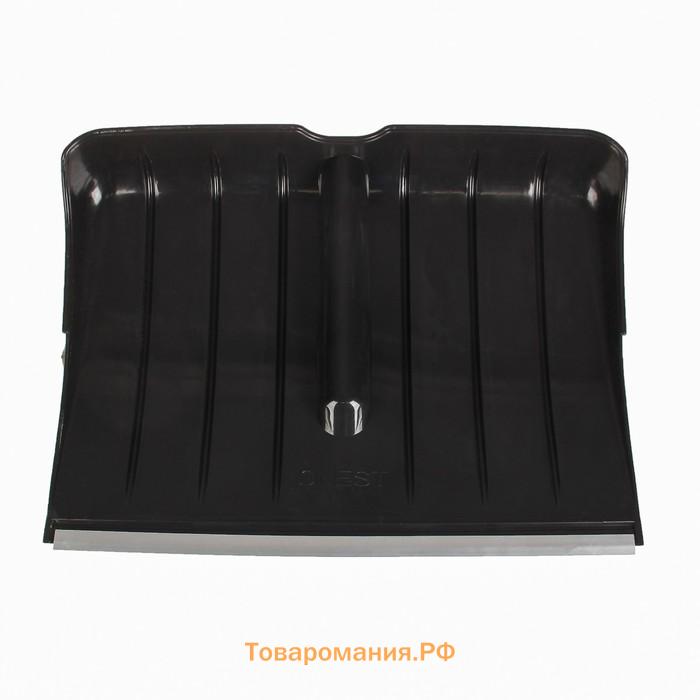 Ковш лопаты для уборки снега, 365×480 мм, пластик, алюминиевая планка, тулейка 32 мм