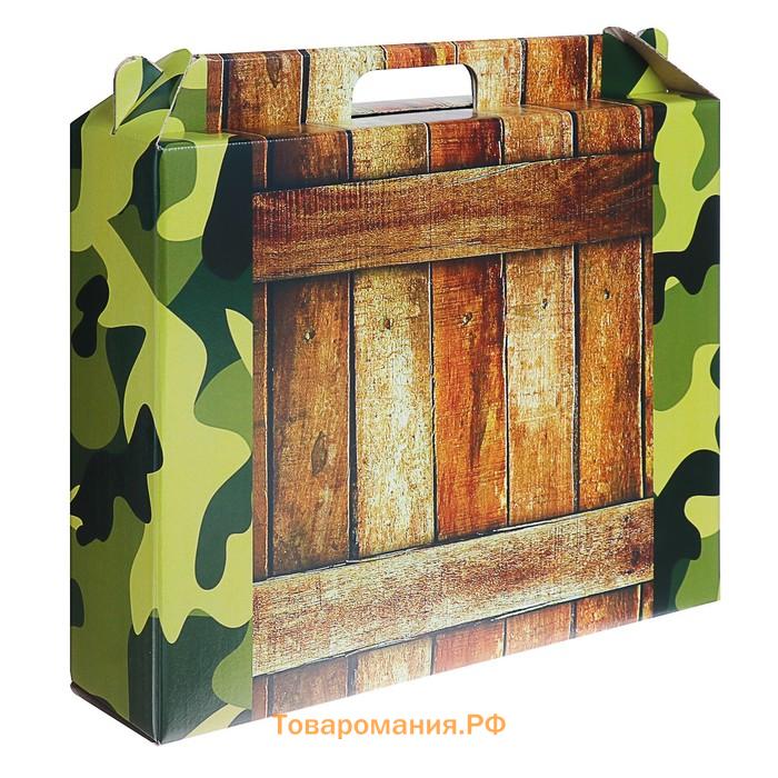 Коробка универсальная с ручкой, полноцвет, 34.5×8×27 см
