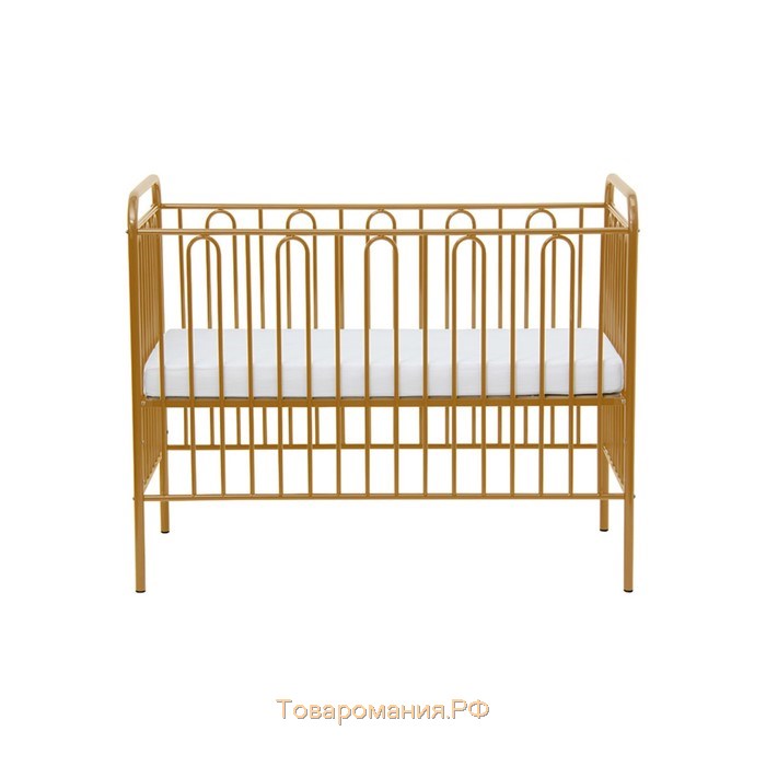 Детская кроватка Polini kids Vintage 110 металлическая, цвет золотистый