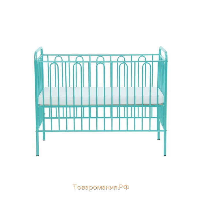 Детская кроватка Polini kids Vintage 110 металлическая, цвет бирюзовый