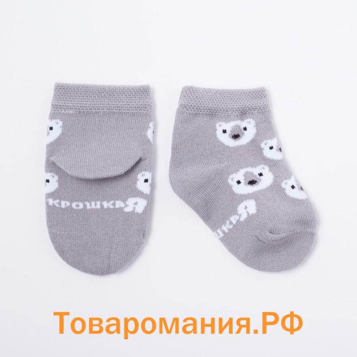 Набор носков Крошка Я «Мишка», 2 пары, 10-12 см