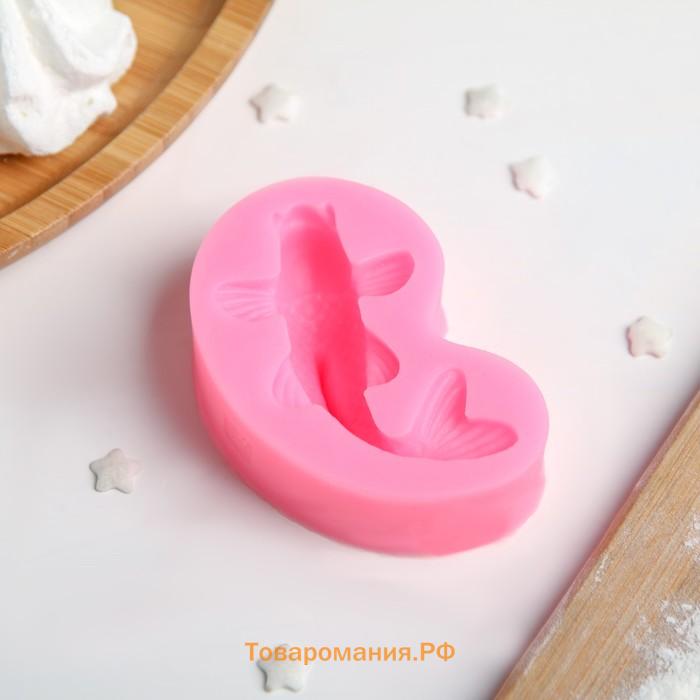 Молд  «Рыбка», силикон, 7.2×4.7×2.3 см, розовый