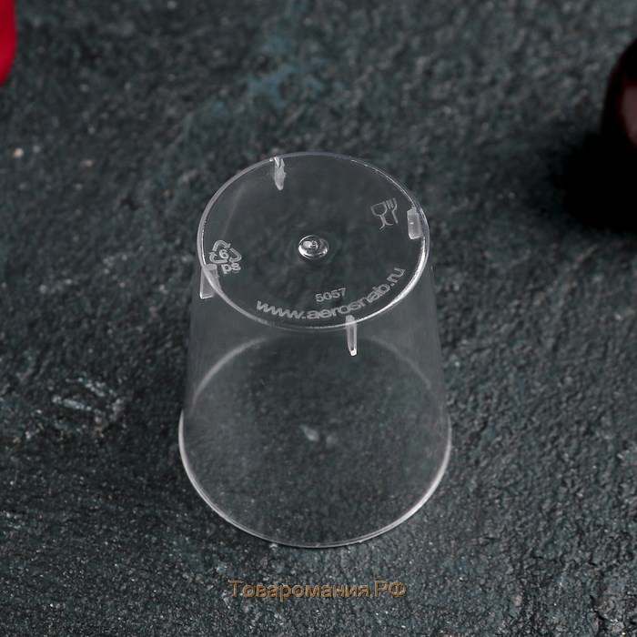 Стопка пластиковая одноразовая «Кристалл», 20 мл, цвет прозрачный
