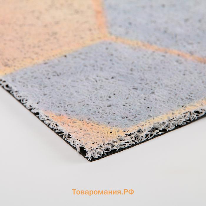 Коврик придверный  «Бурлеск», грязезащитный, вырезной, 45×75 см