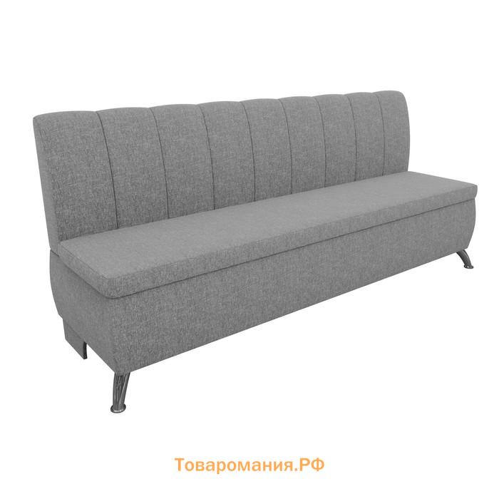 Кухонный прямой диван «Кантри», рогожка, цвет серый