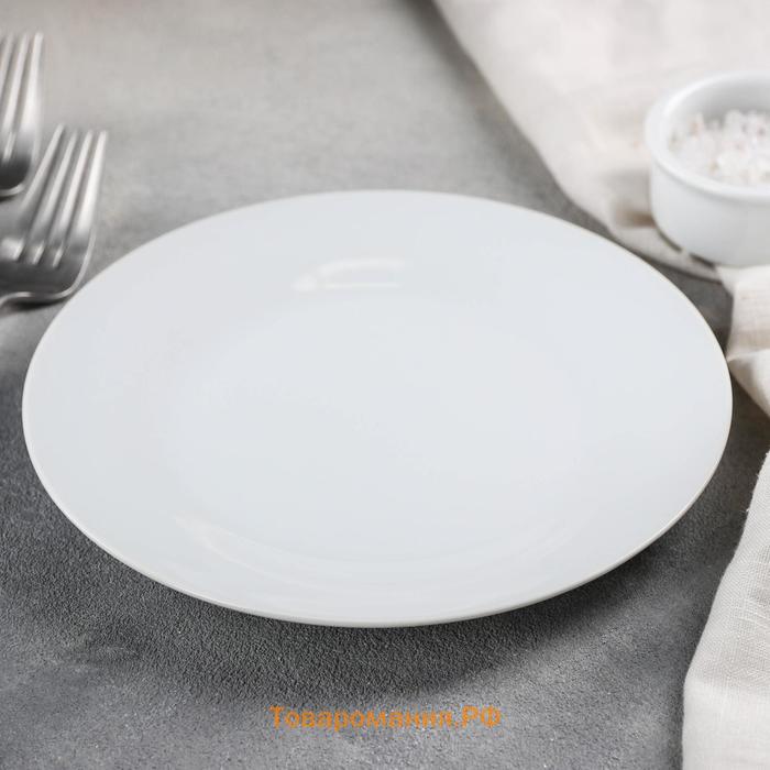 Тарелка керамическая пирожковая «Моника», d=17,5 см, цвет белый