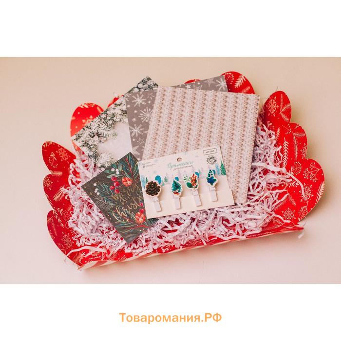Коробка подарочная с пластиковой крышкой «Подарок», 20 х 30 х 8 см