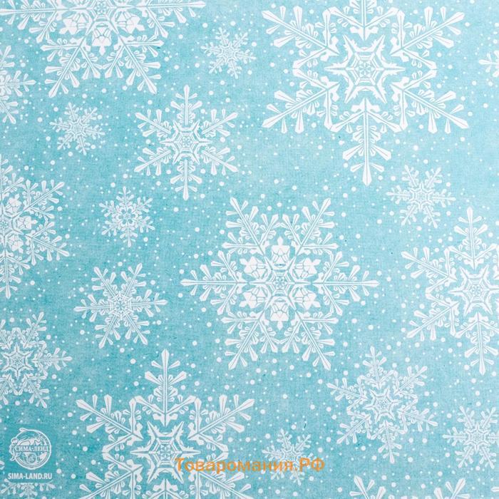 Коробка для кондитерских изделий с пластиковой крышкой «Let it snow», 21 х 21 х 3 см