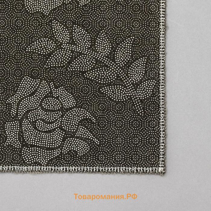Набор ковриков для ванной и туалета  «Адиса», 2 шт., 50×80 см, 40×50 см, серый
