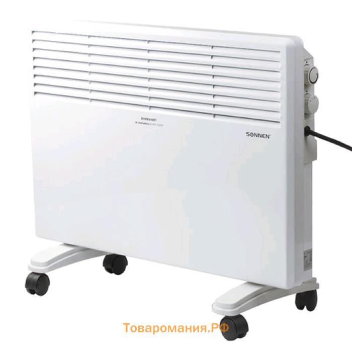 Обогреватель SONNEN X-1500, конвекторный, 1500 Вт, до 15 м², напольный/настенный, белый