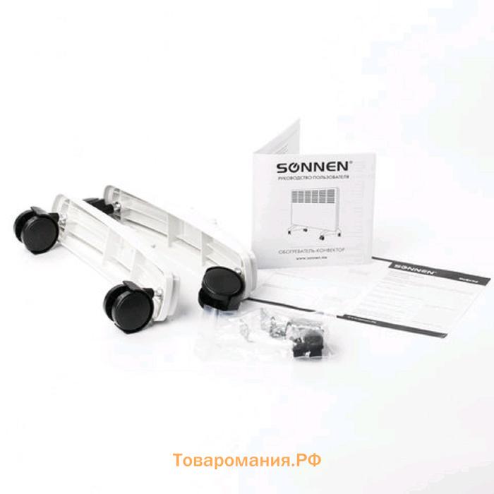 Обогреватель SONNEN X-2000, конвекторный, 2000 Вт, до 20 м², напольный/настенный, белый