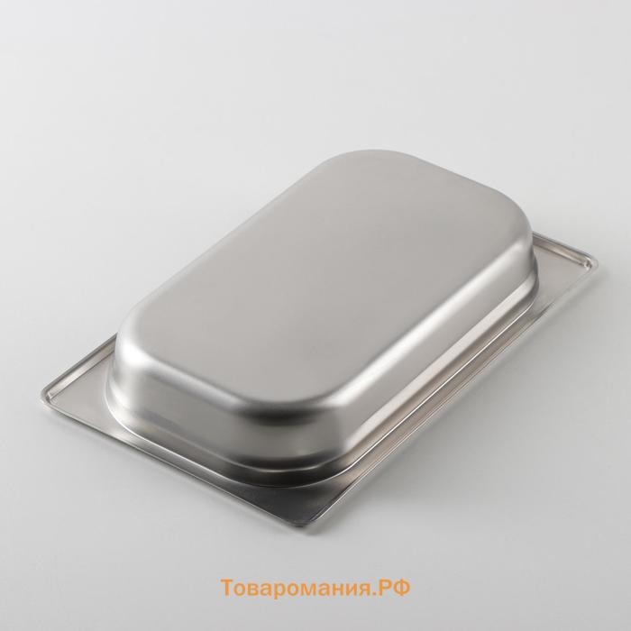 Гастроёмкость GN 1/4 Hanna Knövell. 40 мм, 26.4×16×4 см, толщина 0.6 мм, нержавеющая сталь