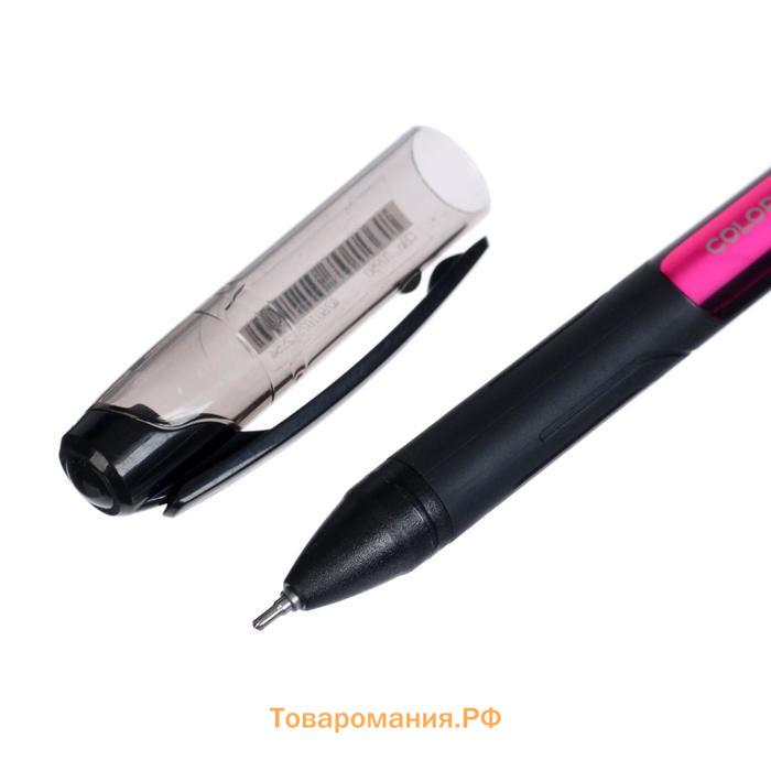 Ручка шариковая Berlingo Color Zone stick 0,7мм, синяя, прорезин корпус микс 285411