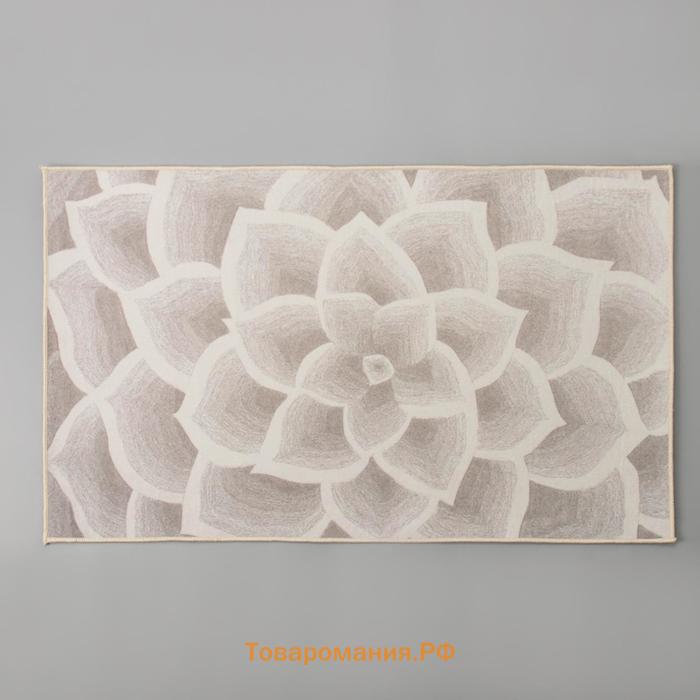 Коврик для дома  «Фло», 60×100 см, серый