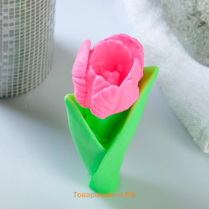 Фигурное мыло "Тюльпан на ножке" розовый, 90гр