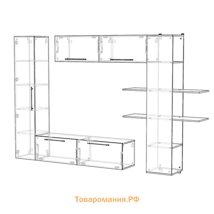 Гостиная подвесная Дороти, 3200х400х1700, Дуб сонома/Бетон