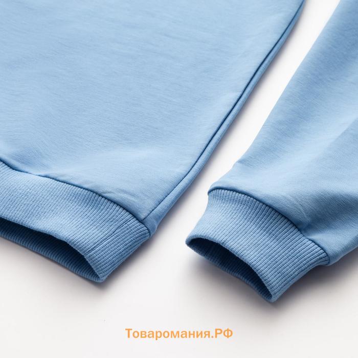 Костюм женский (свитшот, брюки) MINAKU: Casual Collection цвет голубой, размер 46