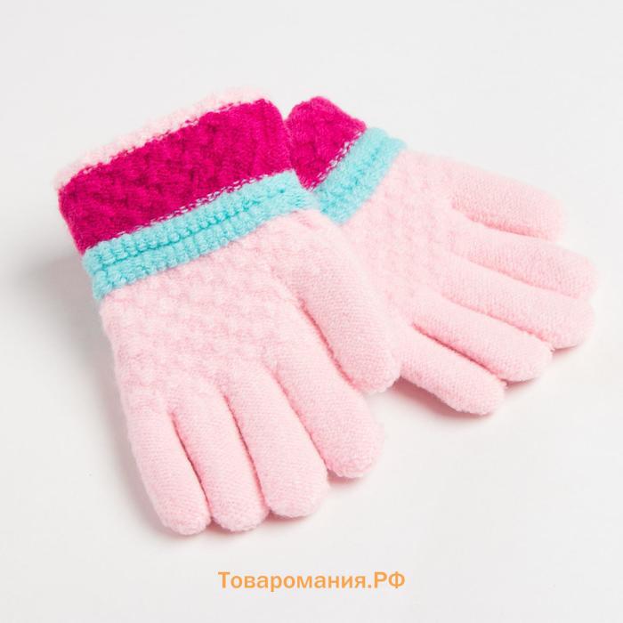 Перчатки детские MINAKU цветные, цв. светло-розовый, 15 р-р (15 см)