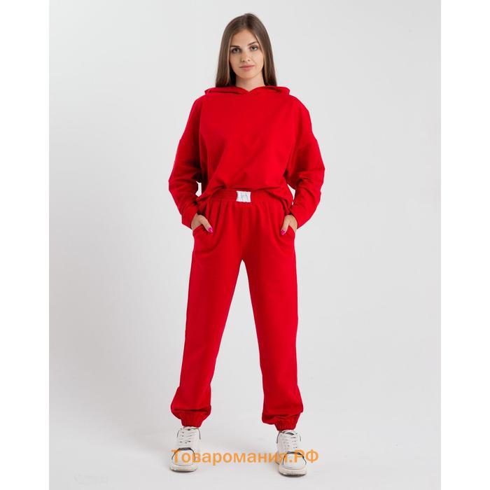 Спортивный костюм женский (толстовка и брюки) MIST, размер 40-42, цвет красный
