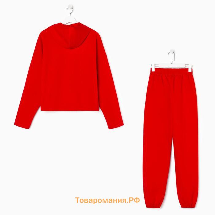 Спортивный костюм женский (толстовка и брюки) MIST, размер 40-42, цвет красный