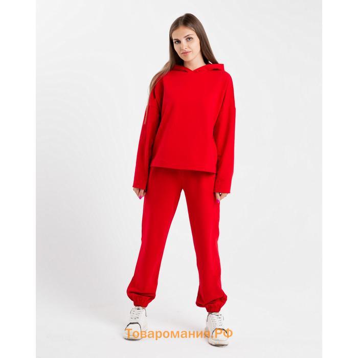 Спортивный костюм женский (толстовка и брюки) MIST, размер 44-46, цвет красный