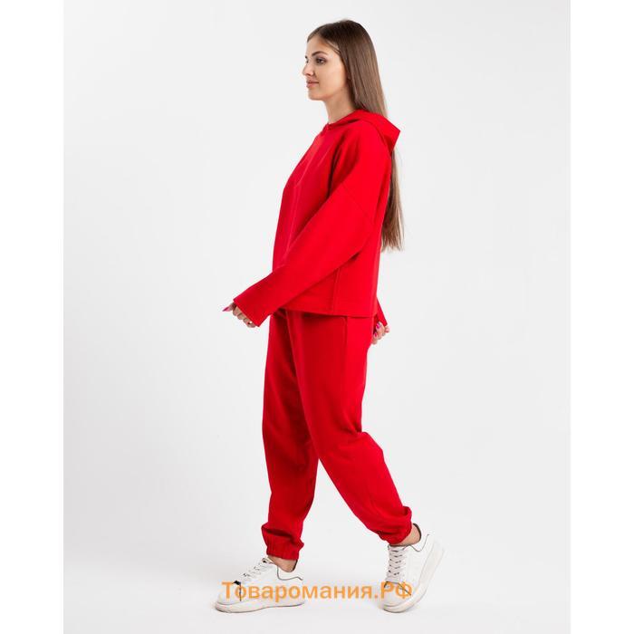 Спортивный костюм женский (толстовка и брюки) MIST, размер 44-46, цвет красный