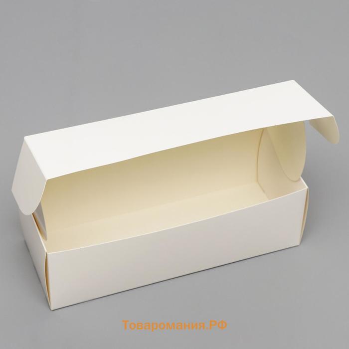 Коробка с окном под рулет, белая, 26 х 10 х 8 см