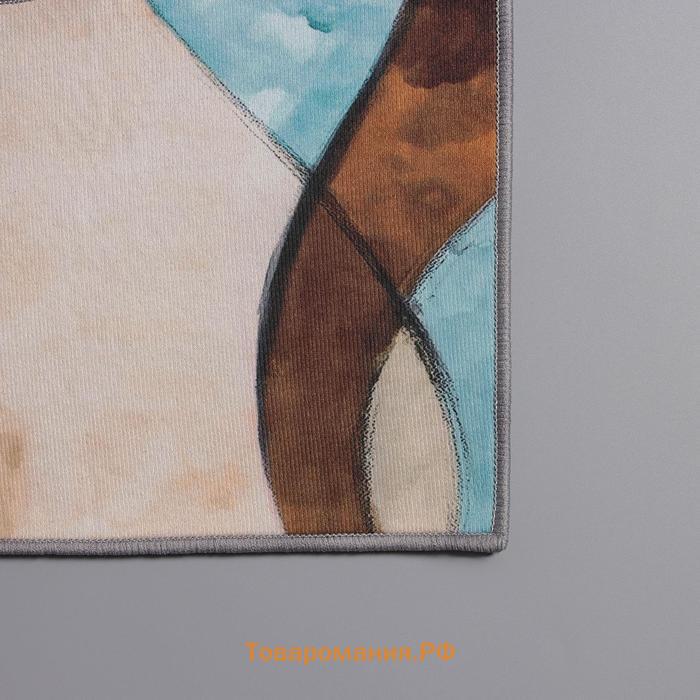 Коврики для ванной и туалета  «Воля», 2 шт., 50×80 см, 50×40 см, форма МИКС