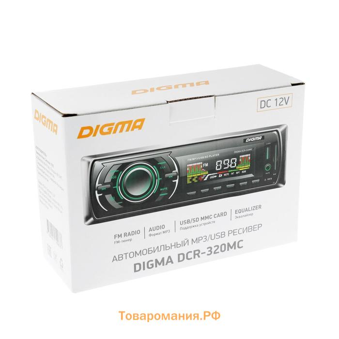 Автомагнитола Digma DCR-320MC 1DIN, 4 х 45 Вт, USB, SD/MMC, AUX