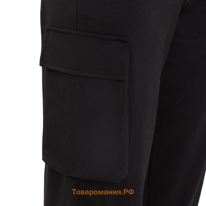 Костюм женский (брюки, свитшот) MINAKU: Casual Collection цвет чёрный, размер 44