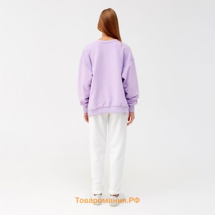 Костюм (свитшот, брюки) MINAKU: Casual Collection цвет сиреневый, размер 44