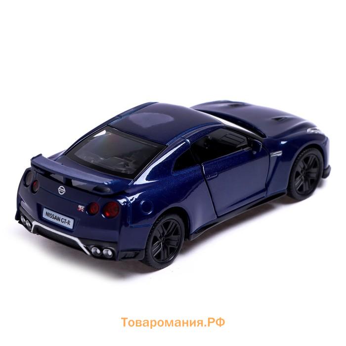 Машина металлическая NISSAN GT-R (R35), 1:32, открываются двери, инерция, цвет синий