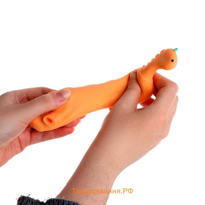 Тянущаяся игрушка-антистресс «Динозавр», с песком, цвета МИКС, в шоубоксе