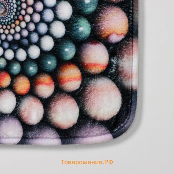 Коврик для ванной и туалета  «Каменные завитки», 3 шт., 35×39 см, 40×50 см, 45×75 см